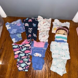 Bundle/lot of 7 pajama sets